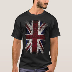 Grunge britische Flagge UK Vintage Distressed Punk T-Shirt