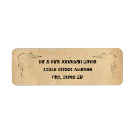 Grunge Brown Paper - Rücksendeadressen-Aufkleber