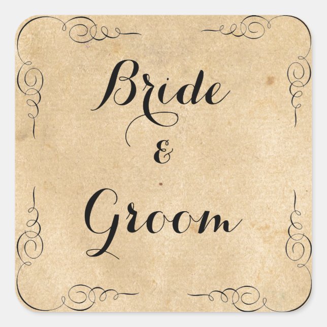 Grunge Brown Paper Stickers (Vorderseite)