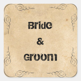 Grunge Brown Paper Stickers
