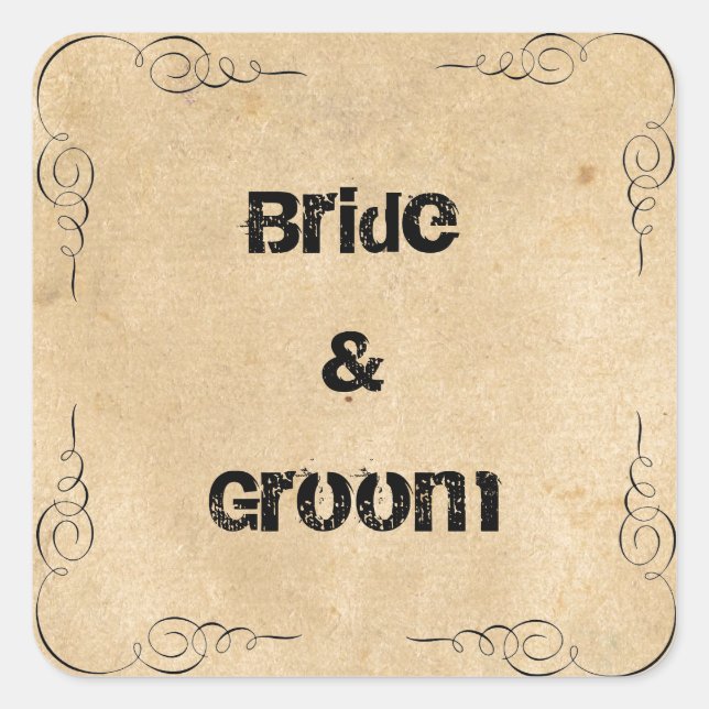 Grunge Brown Paper Stickers (Vorderseite)