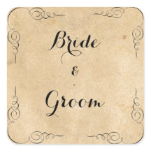 Grunge Brown Paper Stickers