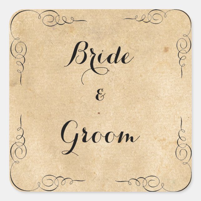 Grunge Brown Paper Stickers (Vorderseite)