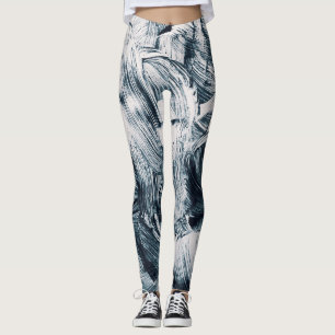 Grunge Brush Schlaganfälle, Abstrakter Hintergrund Leggings