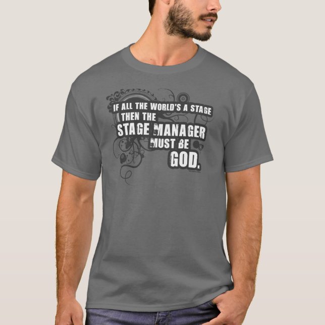 Grunge-Bühne-Manager-Gott T-Shirt (Vorderseite)