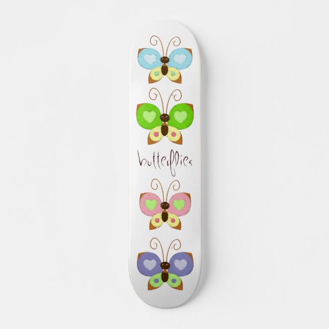 Grunge Butterflies Skateboard (Vorne)