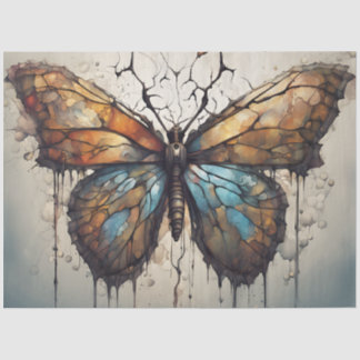 Grunge Butterfly Decoupage Paper Seidenpapier