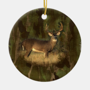 Grunge Camoflage Deer - Ornament