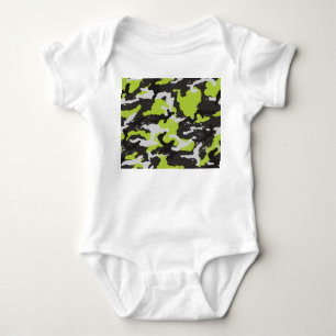 Grunge Camouflage Vintager Hintergrund Baby Strampler