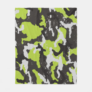 Grunge Camouflage Vintager Hintergrund Fleecedecke
