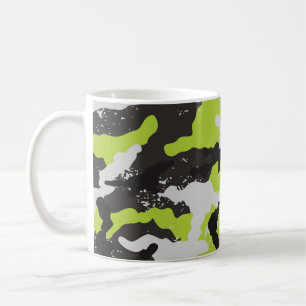 Grunge Camouflage Vintager Hintergrund Kaffeetasse