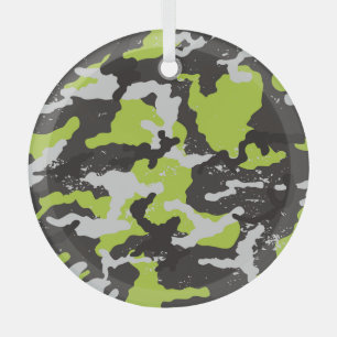 Grunge Camouflage Vintager Hintergrund Ornament Aus Glas
