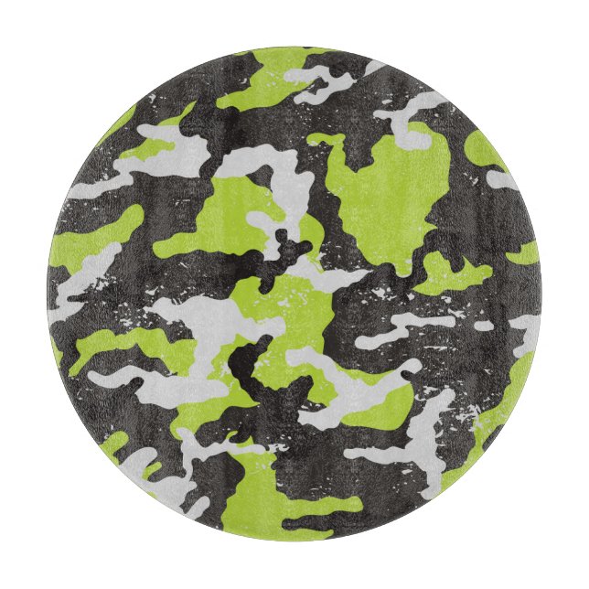 Grunge Camouflage Vintager Hintergrund Schneidebrett (Vorderseite)