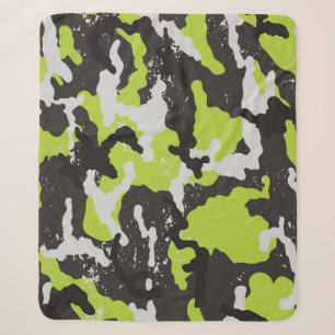 Grunge Camouflage Vintager Hintergrund Sherpadecke