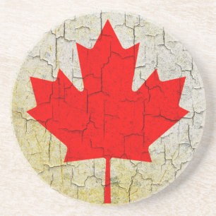 Grunge Canada-Flagge Sandstein Untersetzer