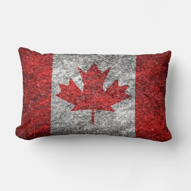 Grunge Canadian Flag Lendenkissen (Vorderseite)
