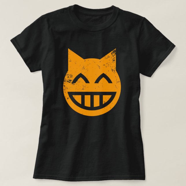 Grunge Cat Emoji T-Shirt (Design vorne)