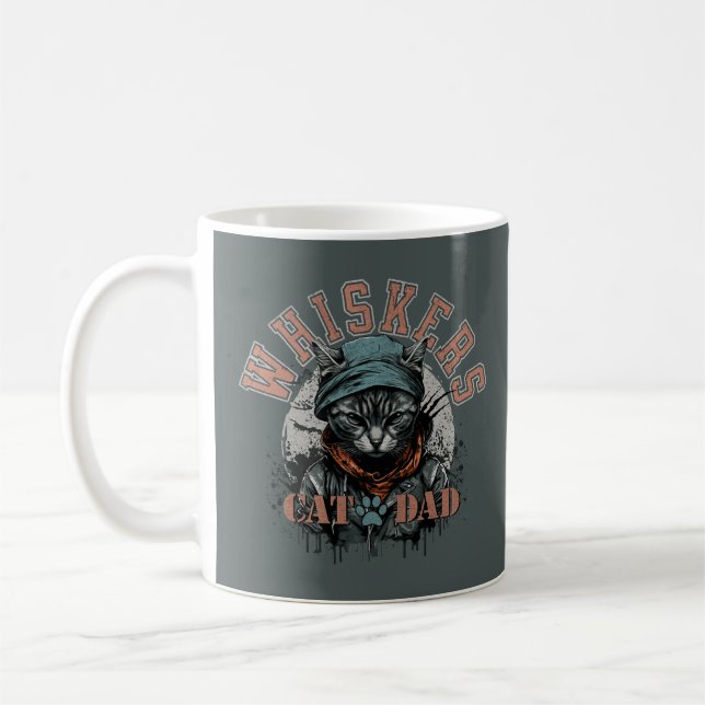 Grunge Cat Vater Kaffeetasse (Links)