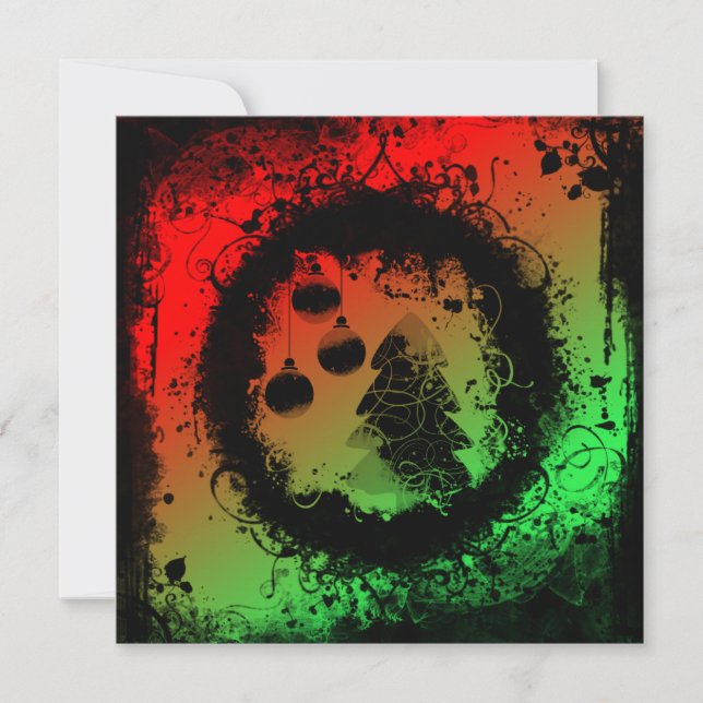 Grunge Christmas Einladung (Vorderseite)