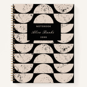 Grunge Circles & Script Name Notizbuch