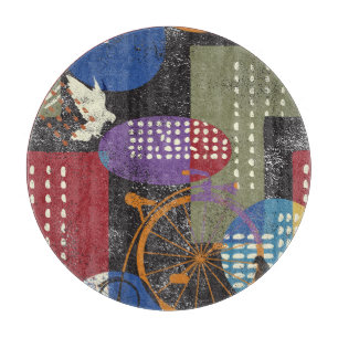 Grunge Cityscape: Nahtlose Vintage Textur Schneidebrett