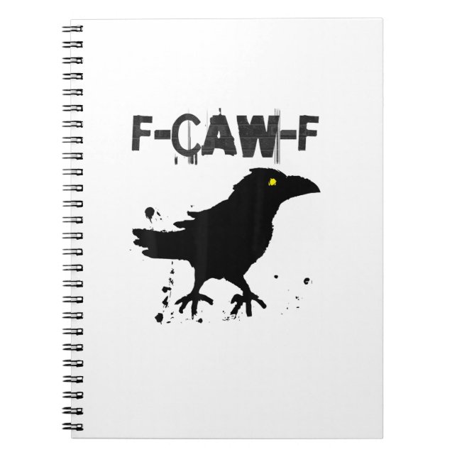 Grunge Coffee F Caw F Crow Humor Creative Style Notizblock (Vorderseite)