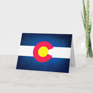 Grunge Colorado Fahnenkarte Karte
