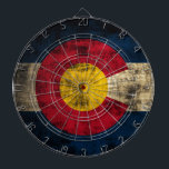 Grunge Colorado Flag Dartscheibe<br><div class="desc">Hier haben wir unsere maßgeschneiderte Grunge Colorado Flag Dart Board</div>