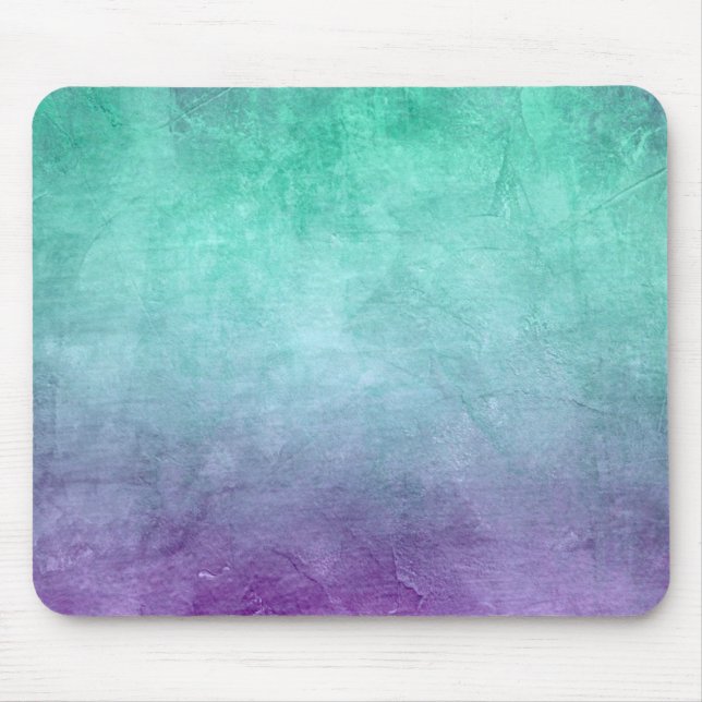 Grunge Colors - Aquamarin und Lila Mousepad (Vorne)