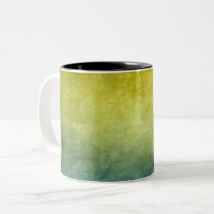 Grunge Colors - Gelb & Blau Zweifarbige Tasse