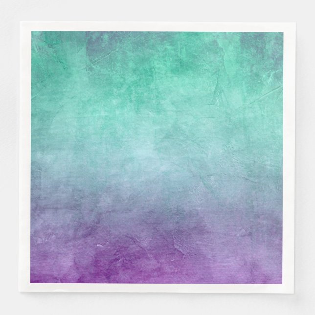Grunge Colors - Teal & Purple Serviette (Vorderseite)