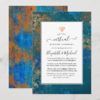 Grunge Copper Patina & Türkis Virtual Wedding
