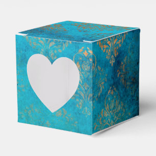 Grunge Copper Patina und Türkis Geschenkschachtel