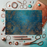 Grunge Copper Patina und türkisfarbene Kalligraphi Seidenpapier<br><div class="desc">Mit diesem atemberaubenden Design mit einem rustikalen, türkisfarbenen/aquamarinen verdigris-Hintergrund und eleganter Kupferpatina-Kalligraphie und Rost bereichern Sie Ihre Kreativprojekte. Dieses Design eignet sich hervorragend, um Ihren Papierhandwerken, Scrapbooking oder decoupage Projekten eine Touch Vintagen Charmes zu verleihen. Es verbindet den zeitlosen Reiz des gealterten Metalls mit dem erfrischenden Pop des aquamarinen. Ideal...</div>