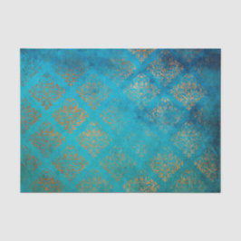 Grunge Copper Patina und Turquoise Verdigris Seidenpapier