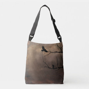 Grunge Crows Tragetaschen Mit Langen Trägern