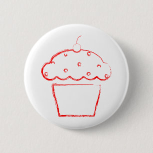 Grunge Cupcake Button
