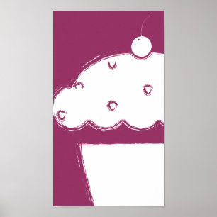 Grunge Cupcake Poster