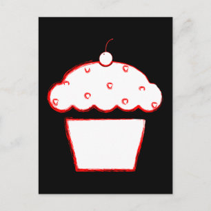 Grunge Cupcake Postkarte