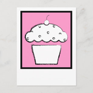 Grunge Cupcake Postkarte