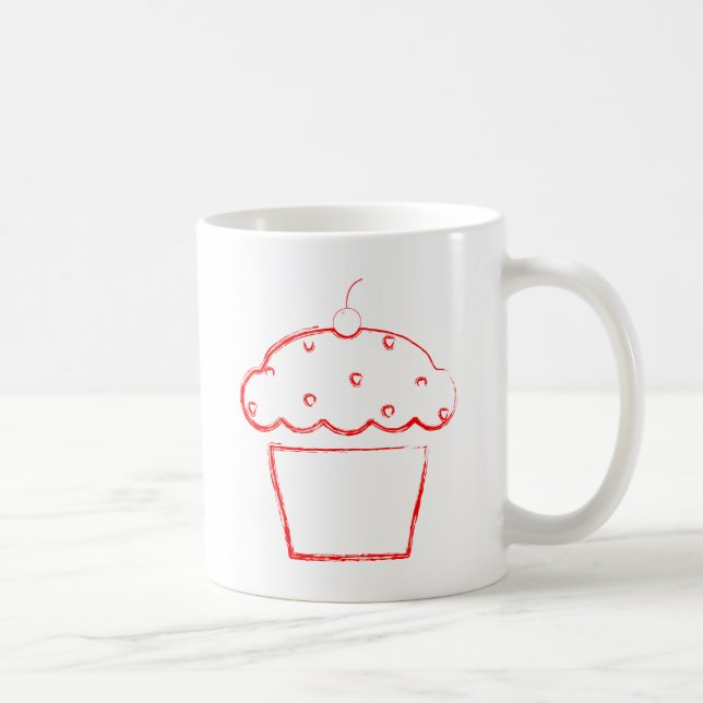 Grunge Cupcake Tasse (Rechts)