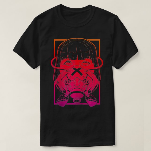 Grunge Cyber Edgy Punk Goth Vaporwave Ästhetik E T-Shirt (Design vorne)
