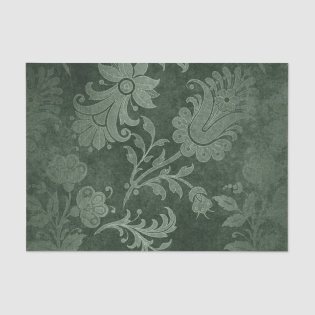 Grunge Damask Muster Seidenpapier (Vorderseite)