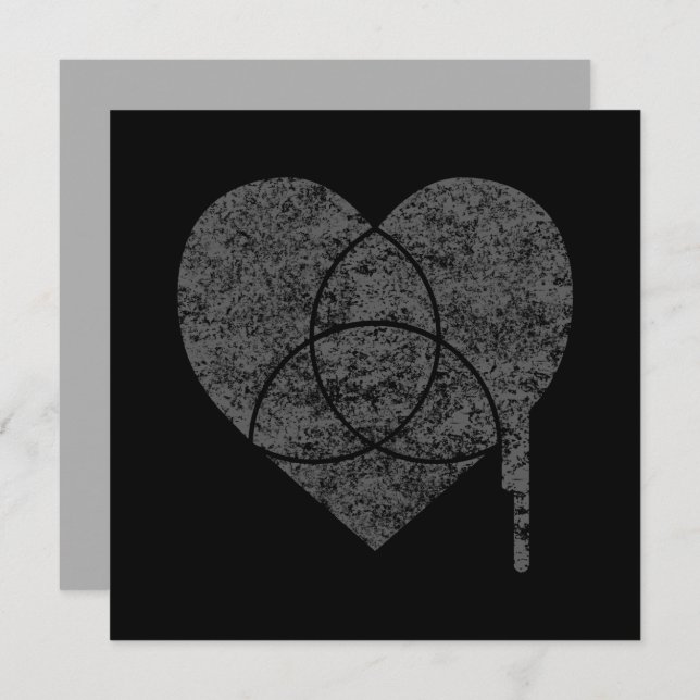 Grunge-Diagramm Einladung (Vorne/Hinten)