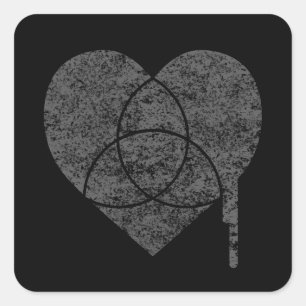 Grunge-Diagramm Quadratischer Aufkleber