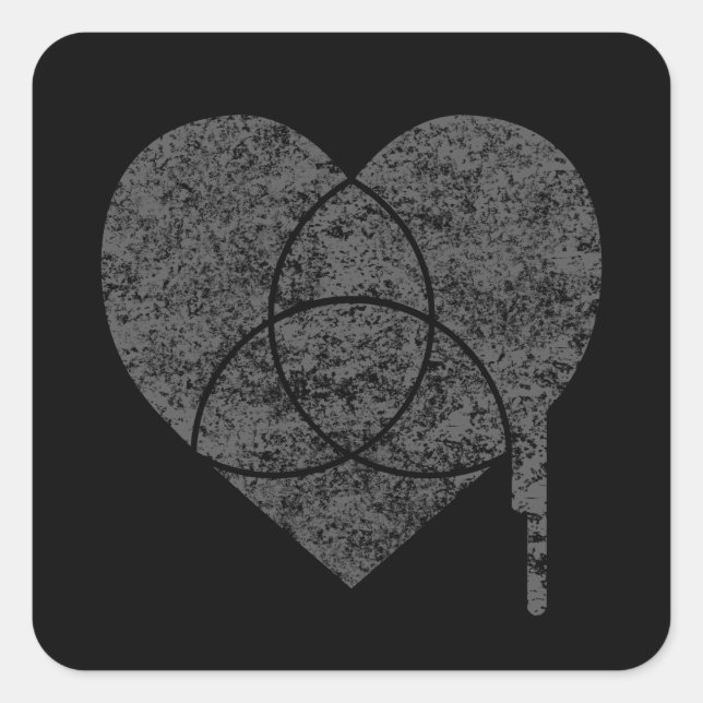 Grunge-Diagramm Quadratischer Aufkleber (Vorderseite)