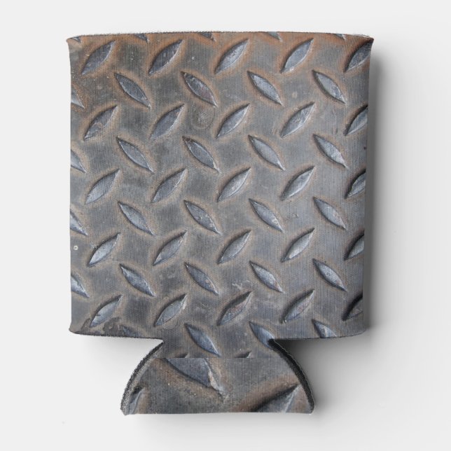 Grunge Diamantmetalle, geschweißte Stahlstruktur. Dosenkühler (Vorderseite)