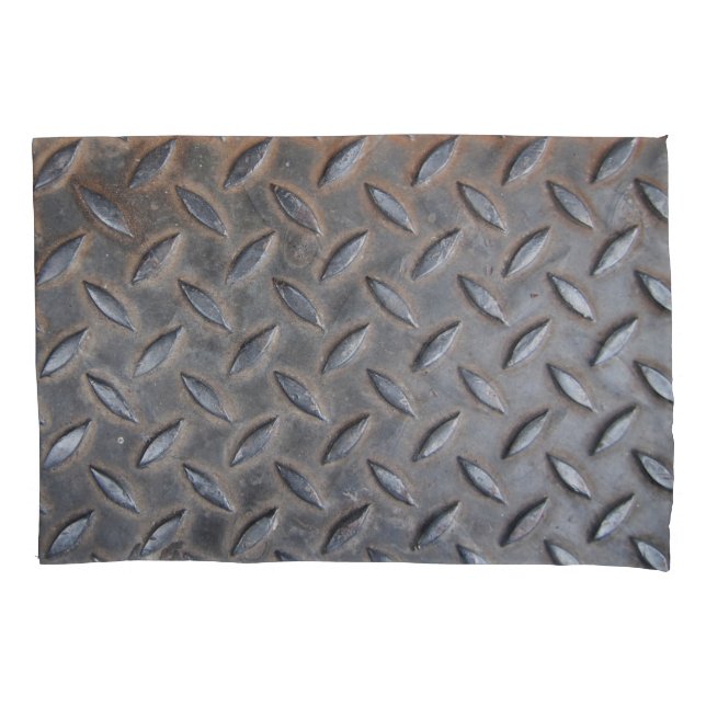 Grunge Diamantmetalle, geschweißte Stahlstruktur. Kissenbezug (Vorderseite)