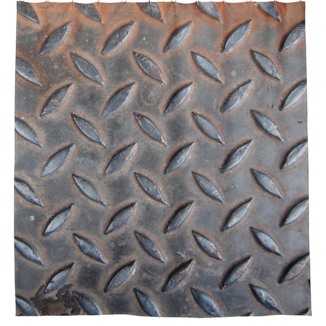 grunge Diamantuntergrund, geschweißte Stahlsurfe Duschvorhang (Vorderseite)