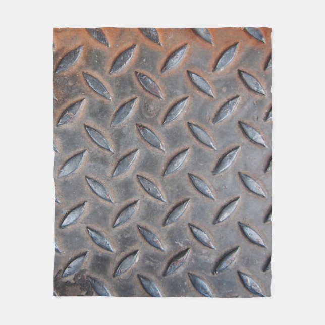 grunge Diamantuntergrund, geschweißte Stahlsurfe Fleecedecke (Vorderseite)